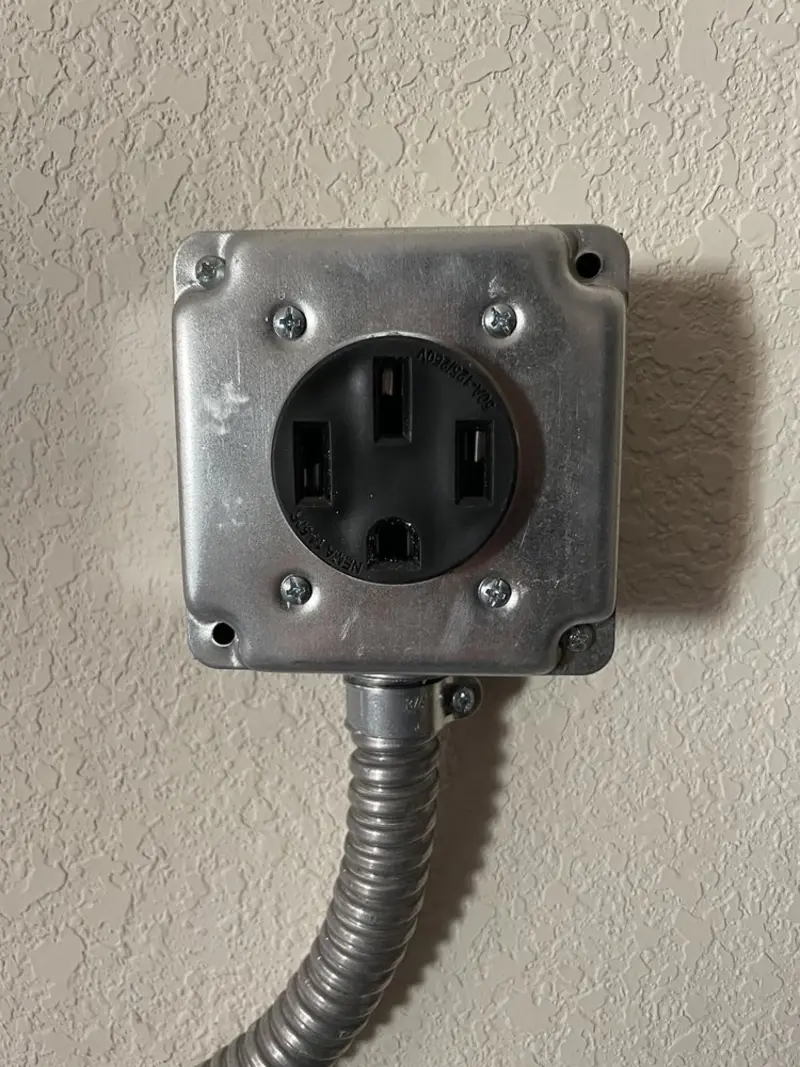 NEMA 14-50 outlet installed for Smart Home Electrical in Spanish Lake